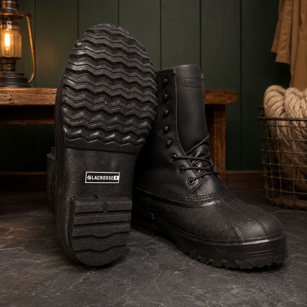 LaCrosse Pac Boots Men’s Size 9 Black Lace-Up Hunting Boots
